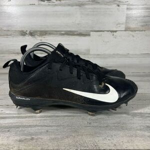 Nike Lunar Vapor Men's Ultra Fly Pro Low Metal Black Baseball Cleats Size 8‎